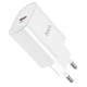 Мережевий зарядний пристрій Hoco N14 Smart Charging single port PD20W charger White - зображення 3