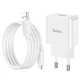 Мережевий зарядний пристрій Hoco C106A Leisure 10.5 Вт USB-A з кабелем Micro-USB білий - изображение 7