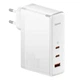 Сетевое зарядное устройство Baseus GaN5 Pro Fast Charger USB + 2USB-C 140W (with Type-C to Type-C cable) (CCGP100202) White - изображение 1