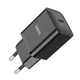 Мережевий зарядний пристрій Hoco N27 Innovative single port PD20W charger Black - зображення 2
