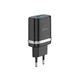 Сетевое зарядное устройство Hoco C12Q Smart QC3.0 charger Black - изображение 1