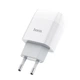 Мережевий зарядний пристрій Hoco C73A Glorious dual port charger White - зображення 2
