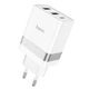 Мережевий зарядний пристрій Hoco N21 Pro Tourer PD30W (2A1C) charger White - зображення 2
