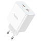 Сетевое зарядное устройство Hoco C108A Leader PD35W dual port (2USB-C) charger White - изображение 2
