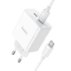 Сетевое зарядное устройство Hoco C108A Leader PD35W dual port (2USB-C) charger set (Type-C to Type-C cable) White - изображение 2