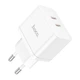 Сетевое зарядное устройство Hoco N29 Triumph PD35W dual port (2USB-C) charger White - изображение 2
