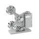 Металлический конструктор 3Д Metal Earth - Vintage Movie Projector (Винтажный кинопроектор), MMS088 - изображение 5