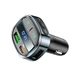 Адаптер автомобильный HOCO car BT FM transmitter E70 2USB/Type-C PD/QC 30W/3A black - изображение 2