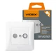 Комбинированная розетка TV+SAT VIDEX Binera Белая (VF-BNSK2TVSATE-W) - изображение 1