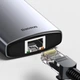 USB-C хаб (HUB) Baseus CAHUB-CV0G 8-in-1, 3xUSB 3.0+HDMI+USB-C PD+RJ45+microSD/SD reader - изображение 8