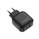 Сітчасте зарядне пристрій BOROFONE BA46A Premium PD + QC3.0 (Type-C to Lightning) Black - зображення 1