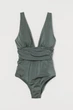 Купальник H&M 060811777_khaki 38 Зеленый - изображение 2