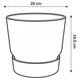 Горшок Elho greenville round 20cm белый 356804 - изображение 4