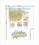 Фоторамка для марки F Пес Патрон "Слава Україні" 17.5-21 під марку 12.4-12.4 багет: DL3005-01 білий (з глянцевим склом 1-1.5мм, паспарту біле, двп з ніжкою) EmojiFrame - зображення 6