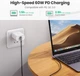 Кабель Ugreen US323 Angled USB Type-C to Angled USB Type-C 60W Cable Aluminum Case with Braided 3A 2 м Black (70531) - изображение 4