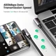 Кабель Ugreen US323 Angled USB Type-C to Angled USB Type-C 60W Cable Aluminum Case with Braided 3A 2 м Black (70531) - изображение 5