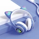 Беспроводные детские Bluetooth наушники с кошачьими ушками&nbsp;Cat STN-28 Blue - изображение 5