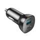 Быстрое автомобильное зарядное устройство Choetech USB Type C PD / USB QC3.0 3A 38W черный (TC0005) - изображение 1