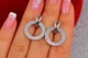 Сережки Xuping Jewelry кільце в кільці 2,5 см сріблясті - зображення 1