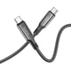 Кабель USB Hoco S51 Type C to Type C 100W 1.2m зарядка до 3A, потужність до 100ватт (20V / 5A), з цифровим дисплеєм Black - зображення 4