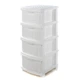 Комод r-plastic "компакт плюс" 4 яруси 34*40*86см білий - зображення 1