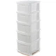 Комод пластиковий R-Plastic Компакт плюс 5 ящиків 106x40x34 см Білий - зображення 1