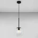 Люстра підвісна куля Light House LS-17159-1 BK+CL чорна, прозорий плафон - зображення 1