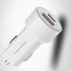 Автомобильное зарядное устройство с быстрой зарядкой WUW C139 |1USB/1Type-C, PD20W + QC3.0| Белый - изображение 1