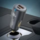 Автомобильное зарядное устройство с быстрой зарядкой XO CC47 |1USB/1Type-C, PD+QC3.0 100W| Черный - изображение 3