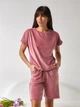 Пижама (футболка + шорты) женская BARWA garments 0290/291 S Коралловая (2112902911068) - изображение 3