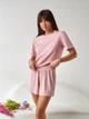 Пижама (футболка + шорты) женская больших размеров BARWA garments 0315/313 XL Пудра (2113153134886) - изображение 1