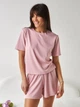 Пижама (футболка + шорты) женская больших размеров BARWA garments 0315/313 XL Пудра (2113153134886) - изображение 6