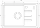 Кухонная мойка гранитная Globus Lux Mono черный 620х435мм-А0002 - изображение 3