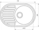 Кухонная мойка гранитная Globus Lux Ohara слоновая кость 770х500мм-А0005 - изображение 4
