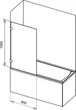 Шторка для ванны Ravak BVS1-80 хром+transparent 7U840A00Z1 - изображение 2