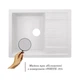 Кухонная мойка Lidz 650x500/200 WHI-01 (LIDZWHI01650500200) - изображение 3