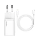 Сетевое зарядное устройство Baseus Super Silicone PD Charger 20 W (1Type-C) + With Cable Type-C to Lightning (TZCCSUP-B02) - изображение 1