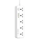 Сетевой удлинитель фильтр LDNIO SC5415 |2500W, 2M, 5 розеток, 3USB/1Type-C, 10A/20W, PD/QC| White - изображение 2