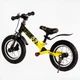 Велобіг дитячий 12’’ Corso "Skip Jack" ручне гальмо, амортизатор. Yellow and black (119241) - зображення 4