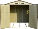 Сарай пластиковий StoreAll 245x168x220 см слонова кістка, білий дах - зображення 6