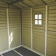 Сарай пластиковый Woodside 325x247x231 см слоновая кость, коричневая крыша - изображение 7