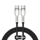 Кабель Baseus Cafule Metal Type-C to Type-C 100W (2m) black CATJK-D01 - изображение 2