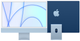 Monoblokowy Apple iMac 24" M1 4.5K 8-rdzeniowy procesor graficzny. 512 GB. niebieski (MGPL3) - obraz 1
