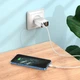 Швидкий зарядний пристрій Hoco. C100A з цифровим дисплеєм, виходами Type C PD 20W та USB 18W, швидка зарядка, включаючи кабель Type C на Lightning - зображення 3