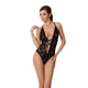 Боді з дуже глибоким декольте Passion DARYL BODY S/M, black - зображення 1