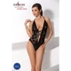 Боді з дуже глибоким декольте Passion DARYL BODY S/M, black - зображення 3