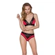 Эластичный топ с кружевом чёрно-красный Passion PS001 TOP size M - изображение 2