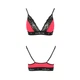 Эластичный топ с кружевом чёрно-красный Passion PS001 TOP size S - изображение 4