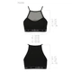 Спортивный топ с прозрачной вставкой чёрный Passion PS006 TOP size L - изображение 6