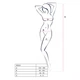 Бодистокинг Passion BS010 white, комбинезон, мелкая сеточка S/M/L - изображение 4